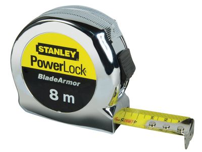 STANLEY STA033527 PowerLock BladeArmor Pocket Tape 8m (Width 25mm) (Metric only)