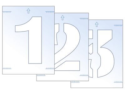 Scan SCA9416 Number Stencil Kit 300mm
