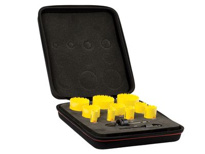 Starrett STRKDC10022 KDC10022 Deep Cut Bi-Metal Deluxe Plumber&#39;s Holesaw Kit, 12 Piece