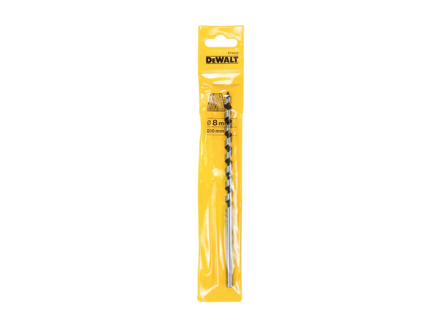DEWALT DEWDT4602QZ Wood Auger Drill Bit 8 x 200mm