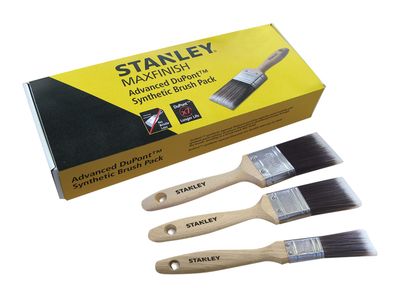 STANLEY STASTPPSS0S MAXFINISH Advanced Synthetic Paint Brush Set of 3 25 38 &amp; 50mm
