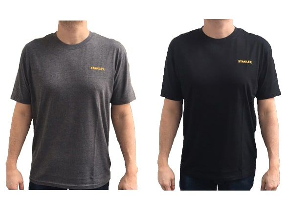 STANLEY Clothing STCTSGB2M T-Shirt Twin Pack Grey &amp; Black - M