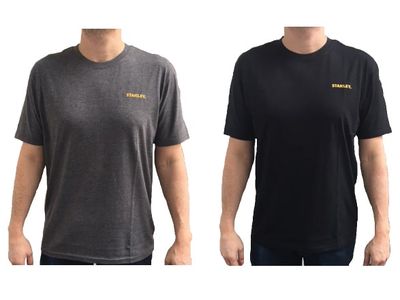 STANLEY Clothing STCTSGB2M T-Shirt Twin Pack Grey &amp; Black - M