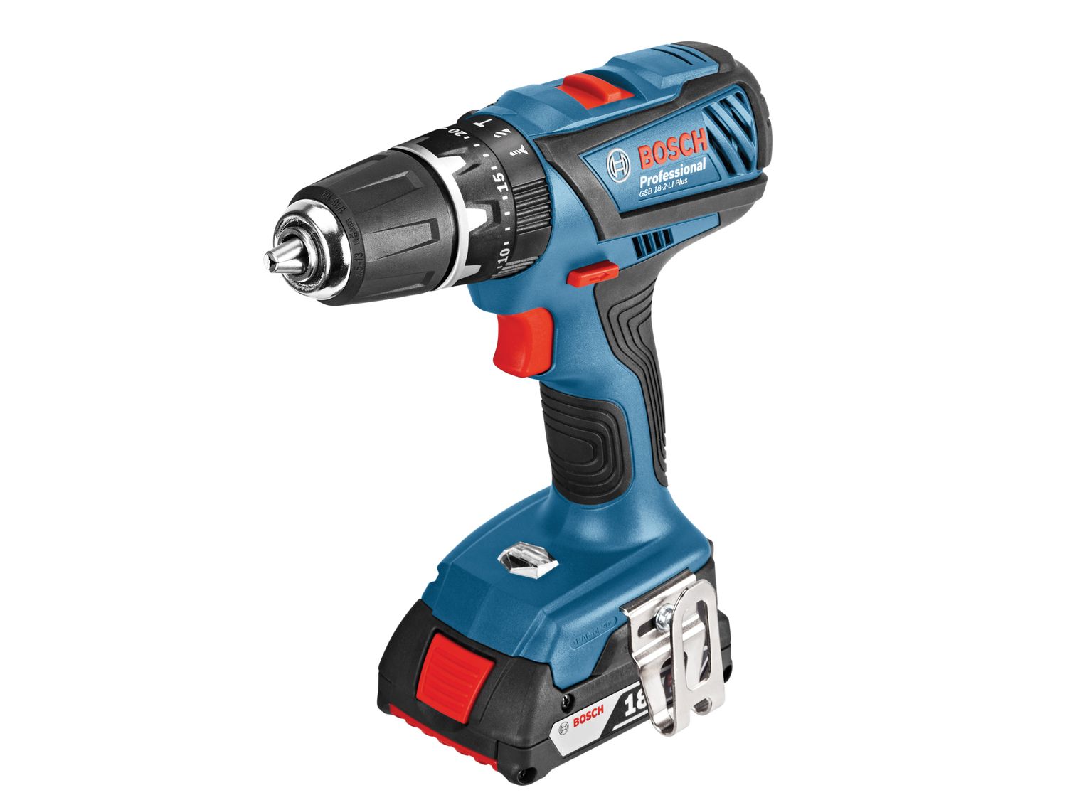 Bosch BSHGSB18V21 GSB 18V-21 Combi Drill 18V 2 x 4.0Ah Li-ion