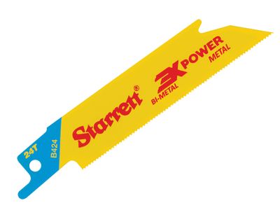Starrett STRB4245 B424-5 Bi-Metal Reciprocating Blade, Metal Straight 100mm 24 TPI (Pack 5)