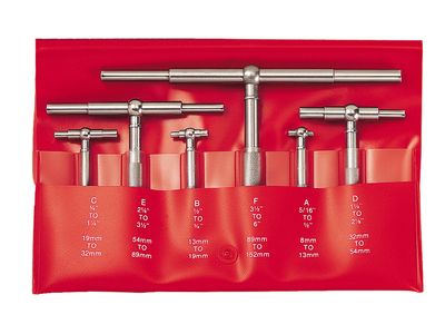 Starrett STRS579HZ S579HZ Telescopic Gauge Set, 6 Piece 8-150mm