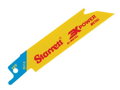 Starrett STRB4185 B418-5 Bi-Metal Reciprocating Blade, Metal Straight 100mm 18 TPI (Pack 5)