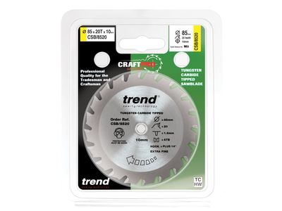 Trend TRECSB8520 CraftPro Mini Saw Blade 85 x 10mm x 20T