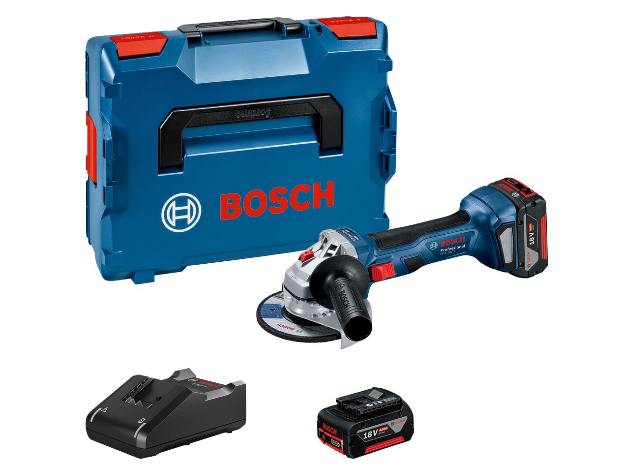 Bosch BSH6019H9070 GWS 18V-7 Professional Angle Grinder 115mm 18V 2 x 4.0Ah Li-ion