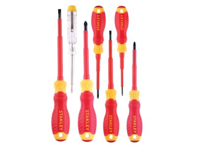 STANLEY STA060031 FatMax VDE Insulated Screwdriver Set, 7 Piece