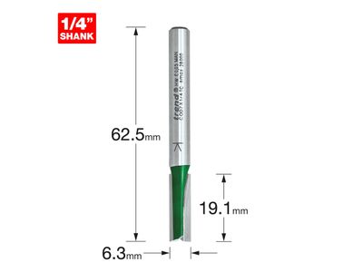 Trend TREC00714TC C007 x 1/4 TCT Two Flute Cutter 6.3 x 19.1mm