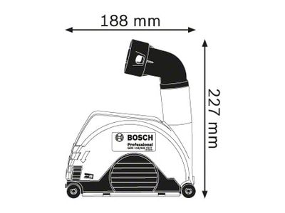 Bosch BSH600A003DK GDE 115/125 FC-T Professional Grinder Dust Extraction