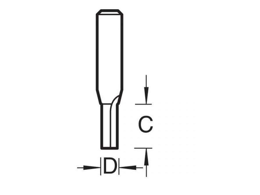 Trend TREC00114TC C001 x 1/4 TCT Two Flute Cutter 3.2 x 9.5mm