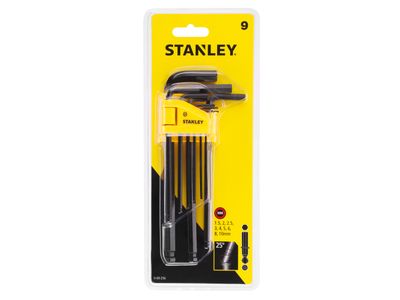 STANLEY STA069256 Metric Ball End Hexagon Key Set, 9 Piece