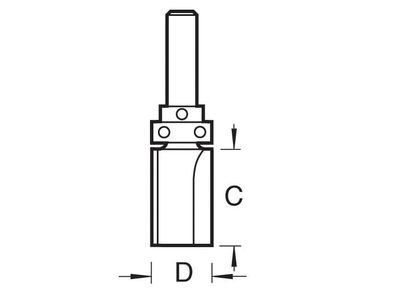 Trend TRETR2914TC TR29 x 1/4 TCT Shank Mounted Bearing Guided Profiler 12.7 x 25.4mm