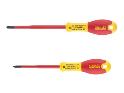 STANLEY STA062649 FatMax VDE Insulated Borneo PZ Scewdriver Set, 2 Piece