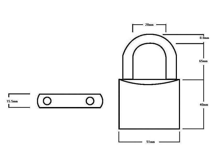 Squire HSQLN525 LN5/2.5 Lion Brass Padlock 5-Pin 50mm - 65mm Long Shackle