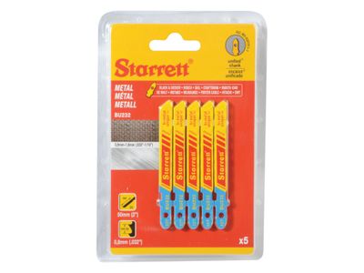 Starrett STRBU2325 BU232-5 Metal Cutting Jigsaw Blades Pack of 5
