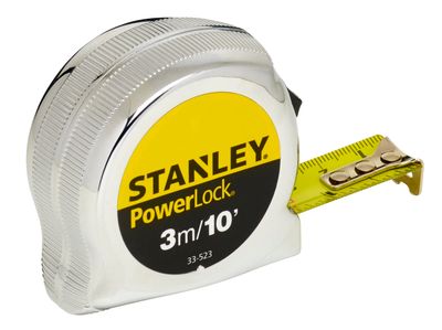 STANLEY STA033523 PowerLock Classic Pocket Tape 3m/10ft (Width 19mm)