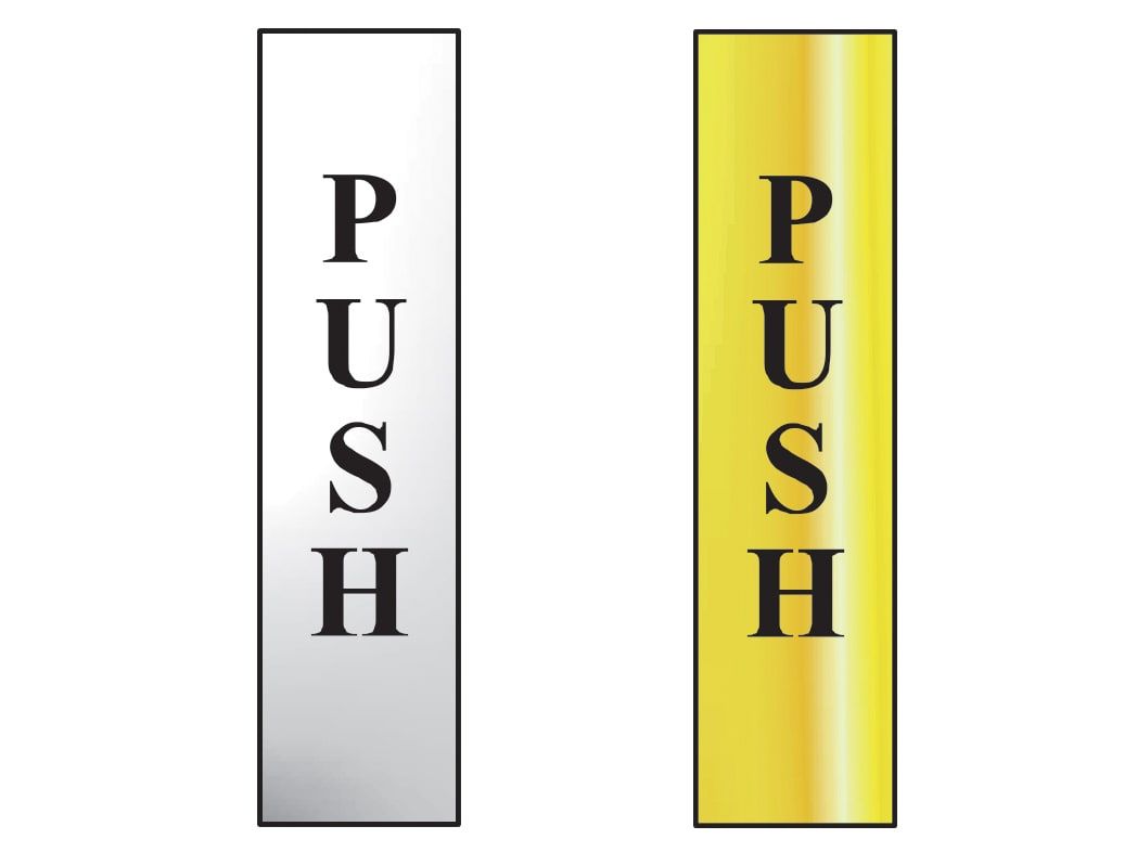 Scan SCA6032C Push Vertical - Polished Chrome Effect 50 x 200mm