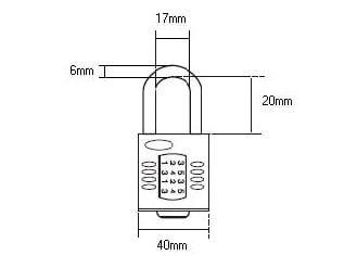 Squire HSQCP40 CP40 Combination Padlock 4-Wheel 40mm