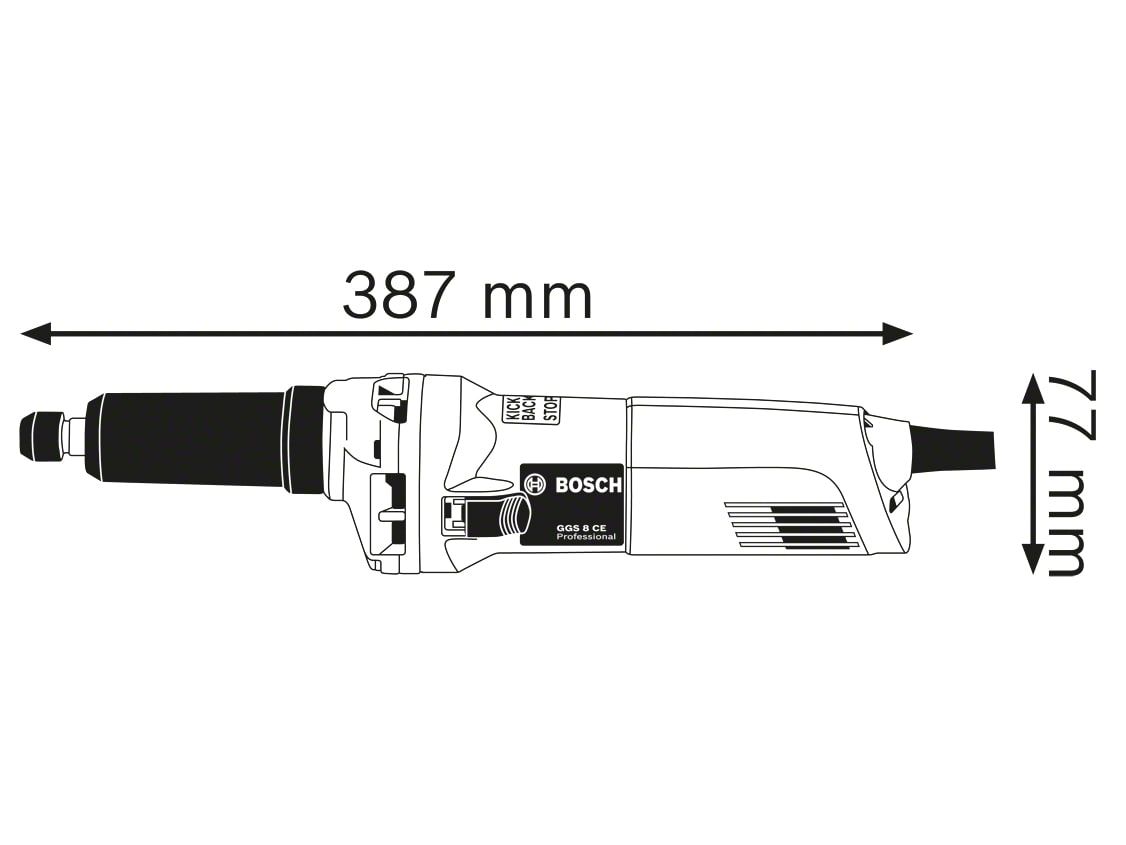 Bosch BSH601222160 GGS 8 CE Professional Straight Grinder 750W 110V