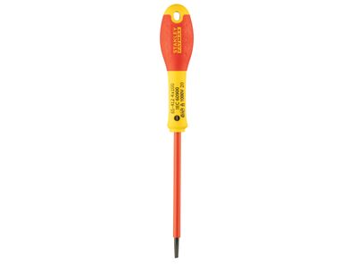 STANLEY STA065412 FatMax VDE Insulated Screwdriver Parallel Tip 4.0 x 100mm