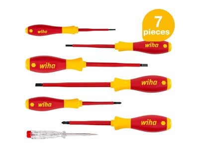 Wiha WHA00834 SoftFinish electric SL/PH Screwdriver Set, 7 Piece