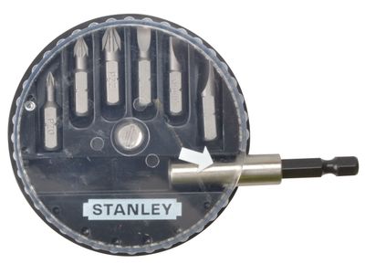 STANLEY STA168738 Slotted/Pozidriv Insert Bit Set, 7 Piece