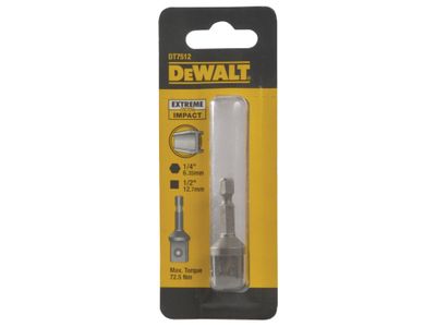 DEWALT DEWDT7512QZ DT7512 1/4in Hex to 1/2in Drive Impact Adaptor