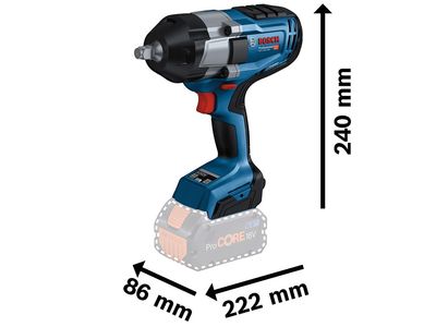 Bosch BSH6019J8371 GDS 18V-1000 Pro BITURBO 1/2in Impact Wrench 18V 2 x 5.5Ah ProCORE18V Li-ion