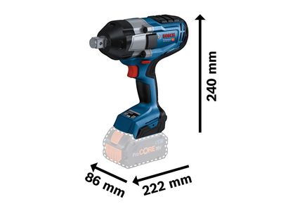Bosch BSH6019J8500 GDS 18V-1050 H Pro BITURBO 3/4in Impact Wrench 18V Bare Unit