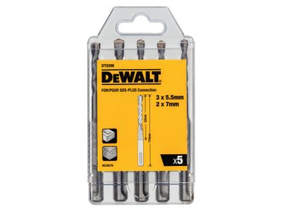 DEWALT DEWDT9398QZ DT9398 SDS Plus Drill Bit Set, 5 Piece
