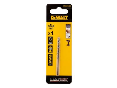 DEWALT DEWDT20516QZ BLACK&amp;GOLD HSS Drill Bit 3.5mm