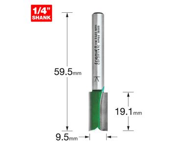 Trend TREC01314TC C013 x 1/4 TCT Two Flute Cutter 9.5 x 19.1mm