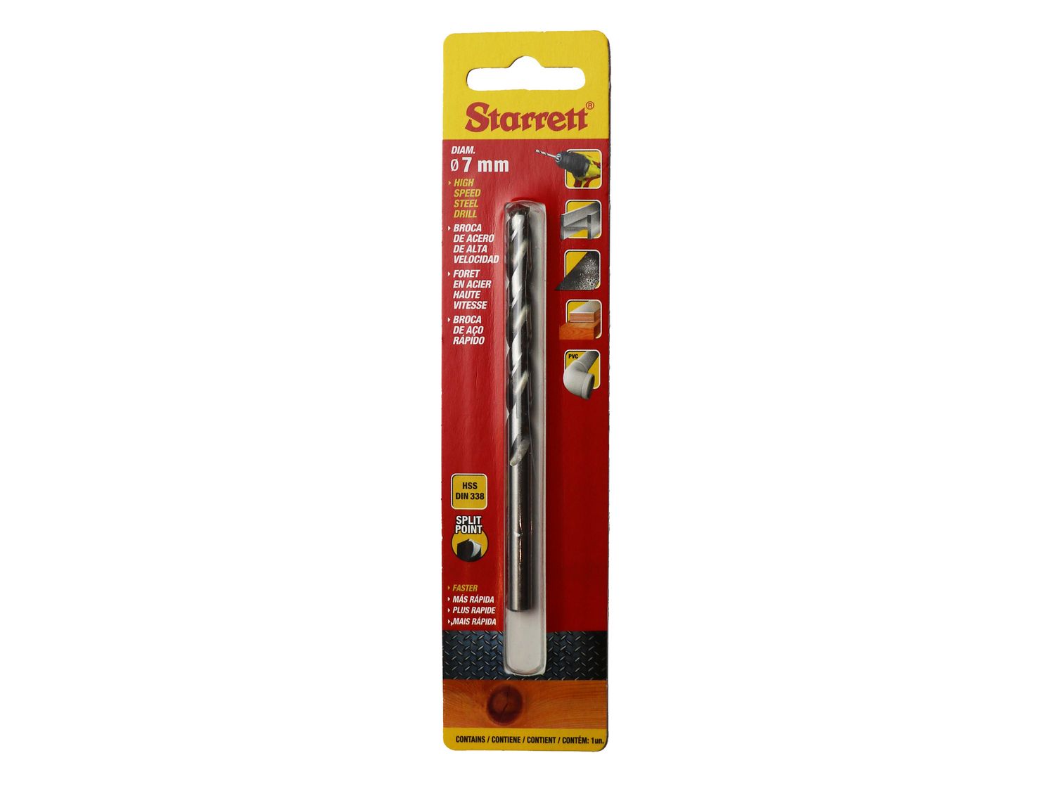 Starrett STRKBAR070 HSS Split Point Drill Bit 7.0 x 109mm