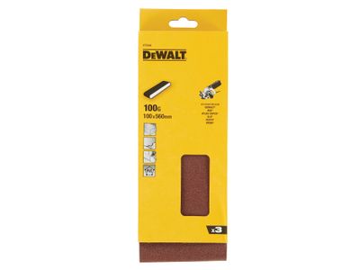 DEWALT DEWDT3316QZ Sanding Belt 560 x 100mm 100G Pack of 3