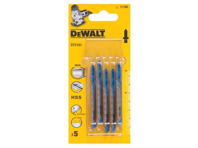 DEWALT DEWDT2161QZ HSS Metal Cutting Jigsaw Blades Pack of 5 T118B