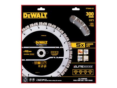 DEWALT DEWDT20463QZ ELITE SERIES™ All Purpose Diamond Segmented Wheel 300 x 25.4mm