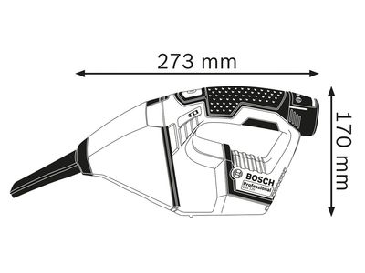 Bosch BSH6019E3000 GAS 12V Professional Handheld Vacuum 12V Bare Unit