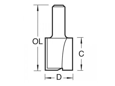 Trend TRE4614TC 4/6 x 1/4 TCT Two Flute Cutter 20.0 x 25mm