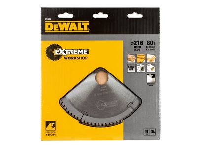 DEWALT DEWDT4286QZ Series 40 Circular Saw Blade 216 x 30mm x 80T TCG/Neg