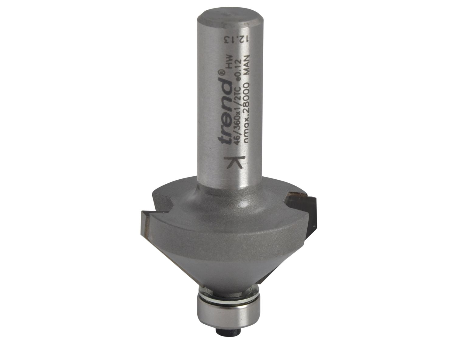 Trend TRE4636012TC 46/360 x 1/2 TCT Bearing Guided Chamfer 45° 35.1 x 12mm