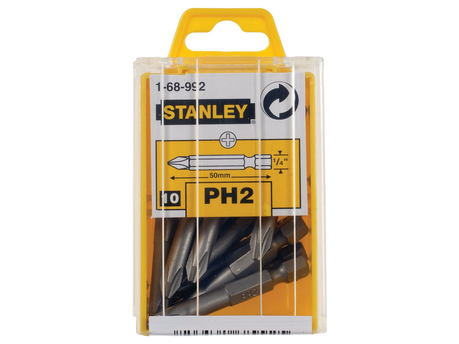 STANLEY STA168992B Phillips Power Bits PH2 x 50mm (Box 10)
