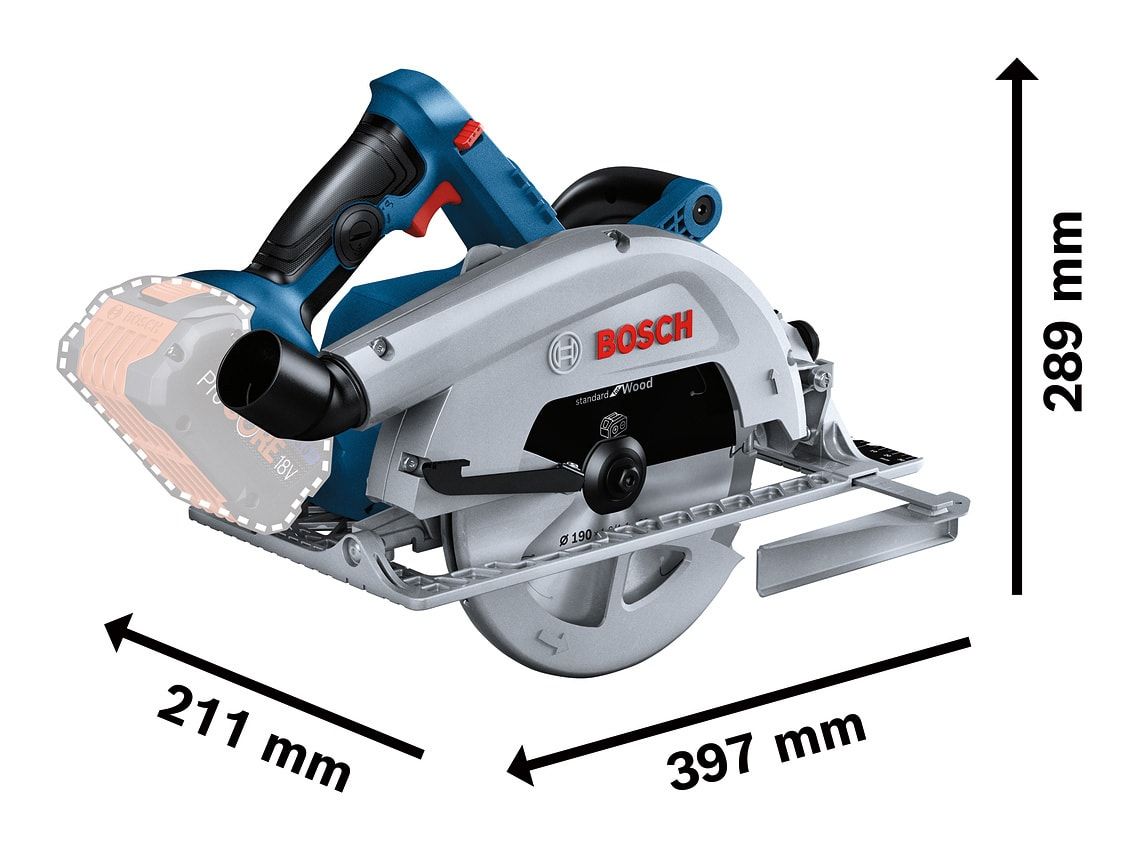 Bosch BSH6016B5000 GKS 18V-68 C Professional BITURBO Circular Saw 18V Bare Unit