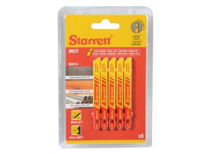Starrett STRBU2145 BU214-5 Multi Purpose Jig Saw Blades Pack of 5