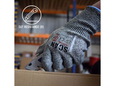 Scan SCAGLOCUTDXL PU Palm Cut D Gloves - XL (Size 10)