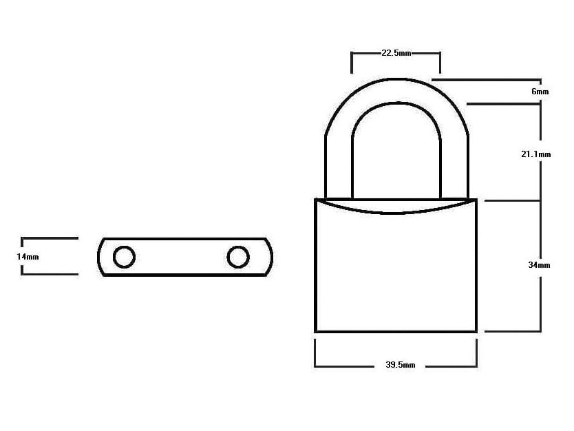 Squire HSQLN4 LN4 Lion Brass Padlock 5-Pin 40mm