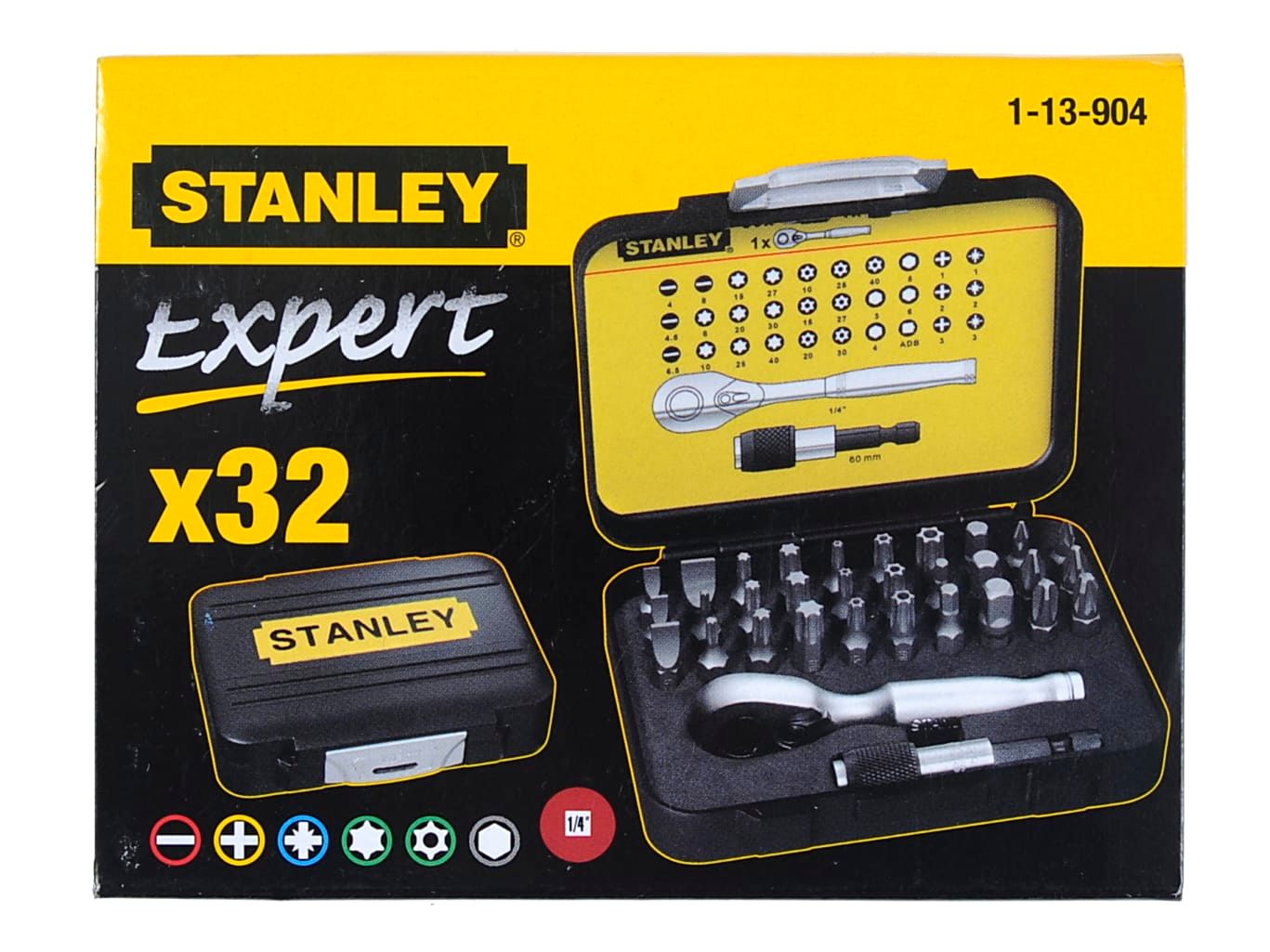 STANLEY STA113904 FatMax Bit &amp; Ratchet Set, 32 Piece