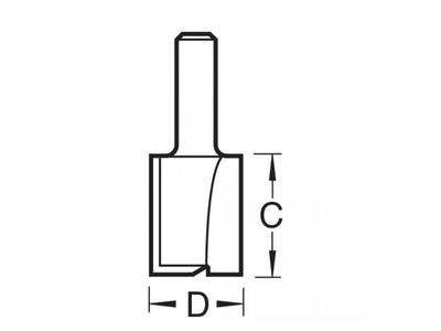 Trend TREC01414TC C014 x 1/4 TCT Two Flute Cutter 9.5 x 25.4mm